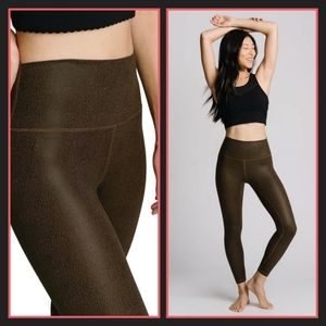 Zyia Brown Crackled Leather Look Leggings